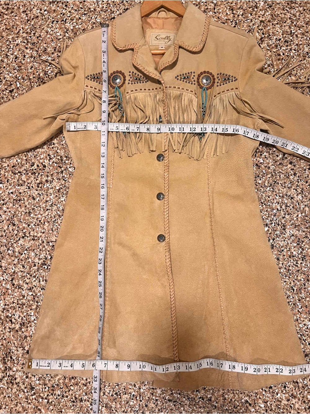 Scully fringed and beaded genuine leather jacket - Picture 15 of 15